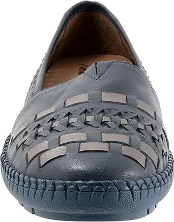 Trotters Rory Women's Shoes Navy/Silver : 5.5 M (B), Leather - Image 5