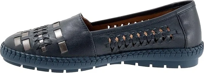 Trotters Rory Women's Shoes Navy/Silver : 5.5 M (B), Leather - Image 6