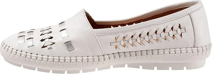 Trotters Rory Women's Shoes White Silver : 6 W (D), Leather - Image 6