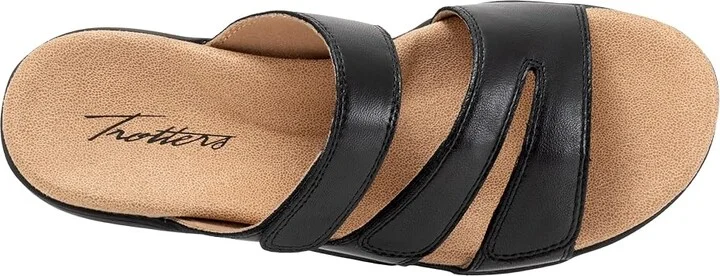 Trotters Rose Women's Sandals Black : 7 W (D), Leather - Image 2