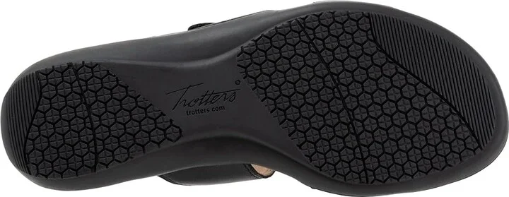 Trotters Rose Women's Sandals Black : 7 W (D), Leather - Image 3