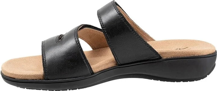 Trotters Rose Women's Sandals Black : 7 W (D), Leather - Image 6
