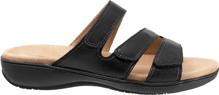 Trotters Rose Women's Sandals Black : 7 W (D), Leather - Image 7