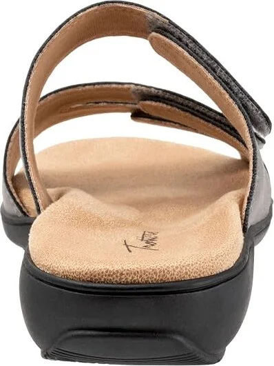 Trotters Rose Women's Sandals Pewter Metallic : 6.5 M (B), Leather - Image 4