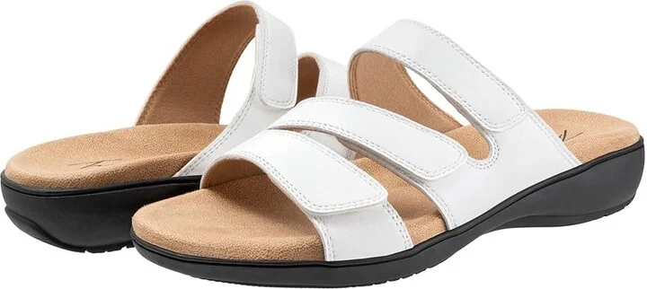 Trotters Rose Women's Sandals White : 12 W (D), Leather