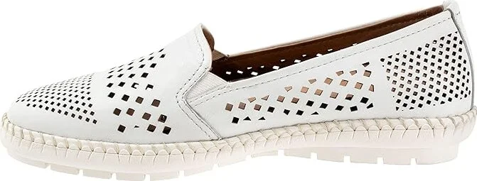 Trotters Royal Women's Flat Shoes White : 6 M (B), Leather - Image 6