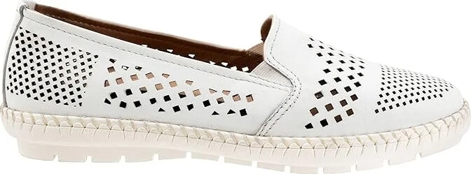Trotters Royal Women's Flat Shoes White : 6 M (B), Leather - Image 7