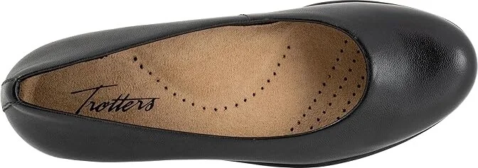 Trotters Rozalin Women's Flat Shoes Black : 11 N (AA), Leather - Image 2