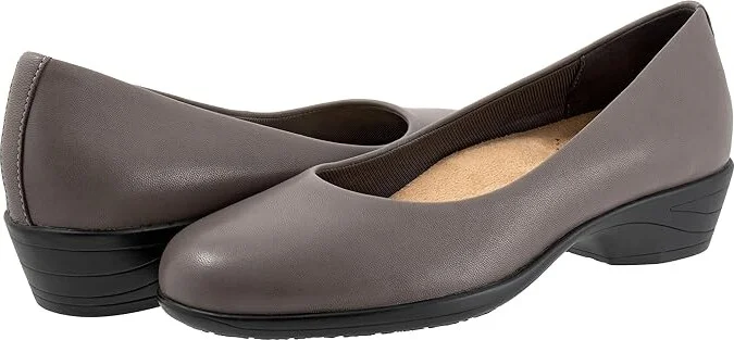 Trotters Rozalin Women's Flat Shoes Grey : 9 M (B), Leather