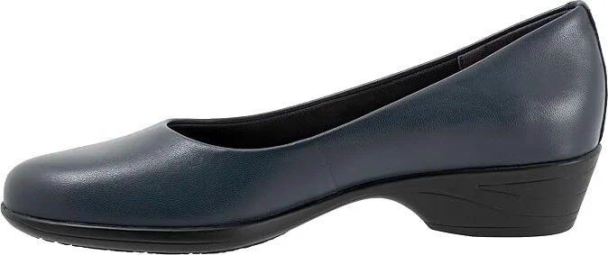 Trotters Rozalin Women's Flat Shoes Navy : 10 W (D), Leather - Image 5