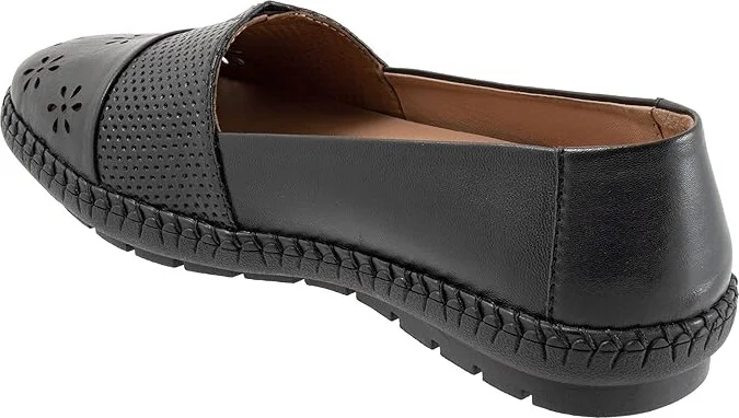Trotters Ruby Perf Women's Flat Shoes Black : 7 N (AA), Leather - Image 4
