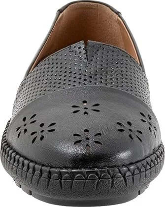 Trotters Ruby Perf Women's Flat Shoes Black : 7 N (AA), Leather - Image 5