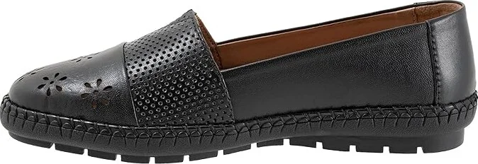Trotters Ruby Perf Women's Flat Shoes Black : 7 N (AA), Leather - Image 6