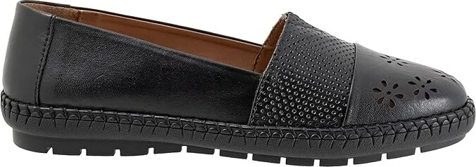 Trotters Ruby Perf Women's Flat Shoes Black : 7 N (AA), Leather - Image 7