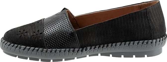 Trotters Ruby Perf Women's Flat Shoes Black Nubuck : 9 W (D) - Image 6