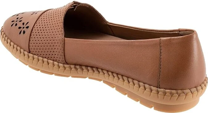 Trotters Ruby Perf Women's Flat Shoes Luggage : 6.5 W (D), Leather - Image 4