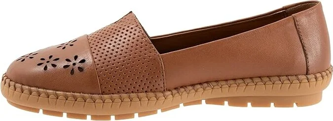 Trotters Ruby Perf Women's Flat Shoes Luggage : 6.5 W (D), Leather - Image 6