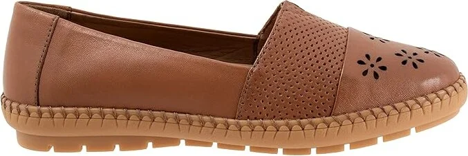 Trotters Ruby Perf Women's Flat Shoes Luggage : 6.5 W (D), Leather - Image 7