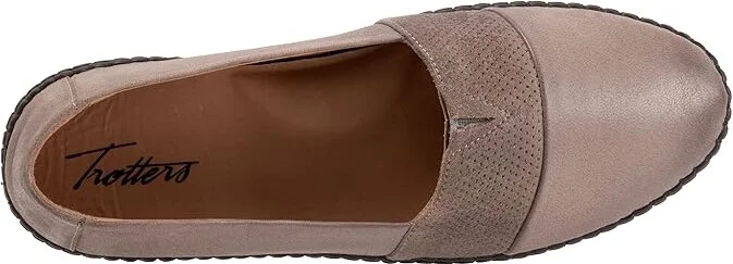 Trotters Ruby Women's Flat Shoes Grey : 8 W (D), Leather - Image 2