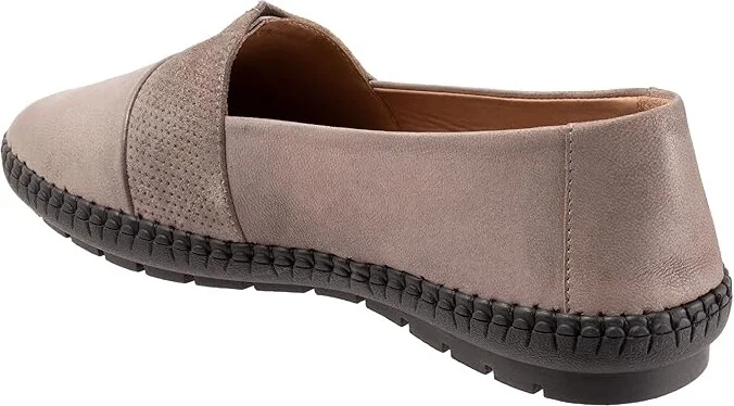 Trotters Ruby Women's Flat Shoes Grey : 8 W (D), Leather - Image 4