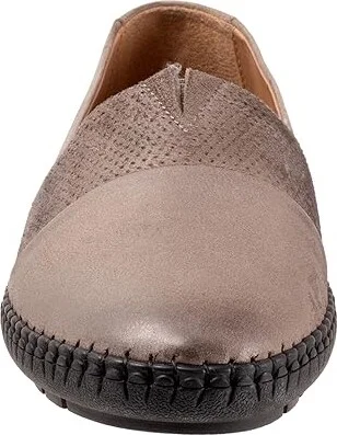 Trotters Ruby Women's Flat Shoes Grey : 8 W (D), Leather - Image 5
