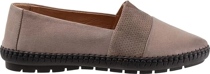 Trotters Ruby Women's Flat Shoes Grey : 8 W (D), Leather - Image 7