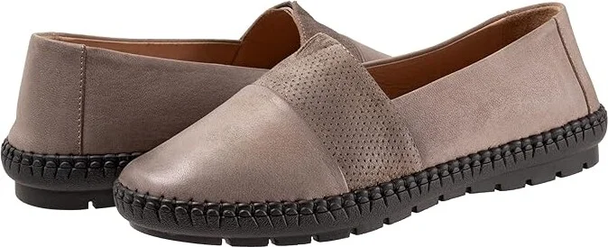 Trotters Ruby Women's Flat Shoes Grey : 8 W (D), Leather