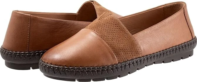 Trotters Ruby Women's Flat Shoes Luggage : 9 M (B), Leather