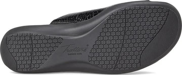 Trotters Ruthie Croco Women's Sandals Black : 8.5 M (B), Rubber - Image 3