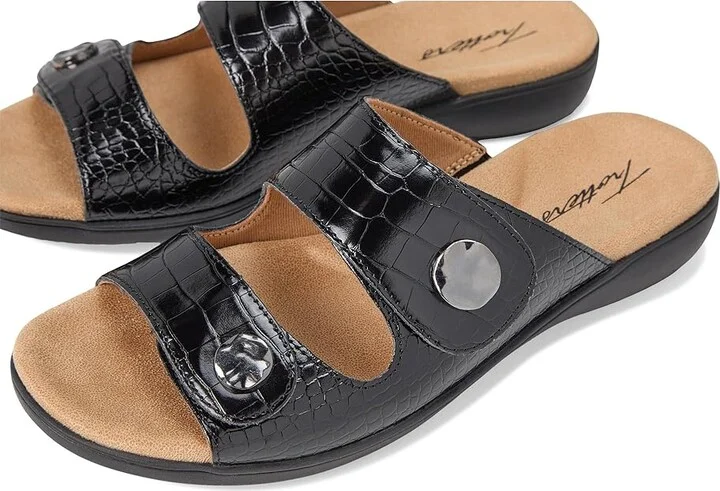 Trotters Ruthie Croco Women's Sandals Black : 8.5 M (B), Rubber - Image 7