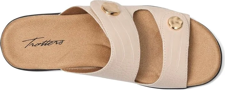 Trotters Ruthie Croco Women's Sandals Ivory : 6 M (B), Rubber - Image 2