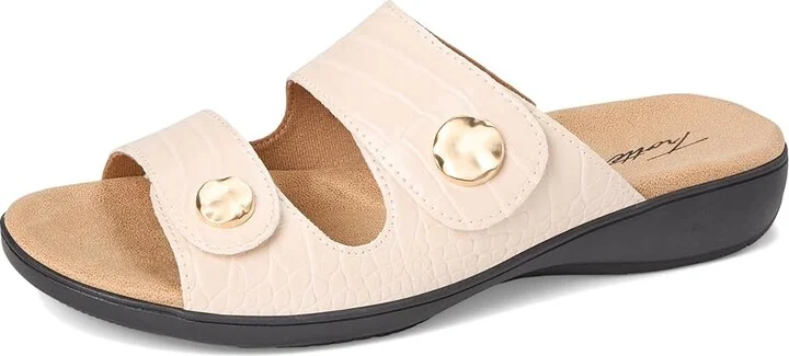 Trotters Ruthie Croco Women's Sandals Ivory : 6 M (B), Rubber - Image 5