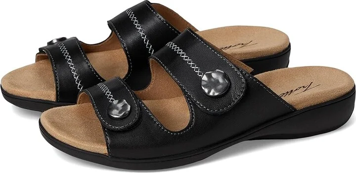 Trotters Ruthie Stitch Women's Sandals Black : 9.5 M (B)
