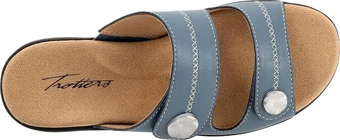 Trotters Ruthie Stitch Women's Sandals Dusty Blue : 10 M (B) - Image 2