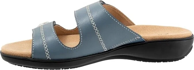 Trotters Ruthie Stitch Women's Sandals Dusty Blue : 10 M (B) - Image 5