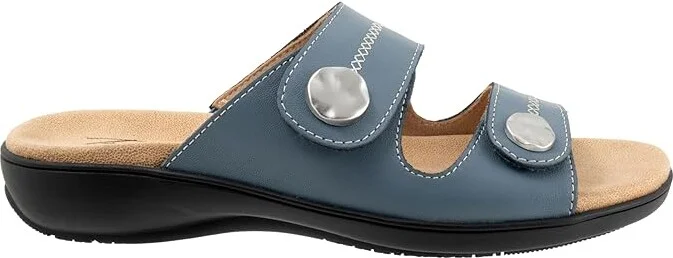Trotters Ruthie Stitch Women's Sandals Dusty Blue : 10 M (B) - Image 6