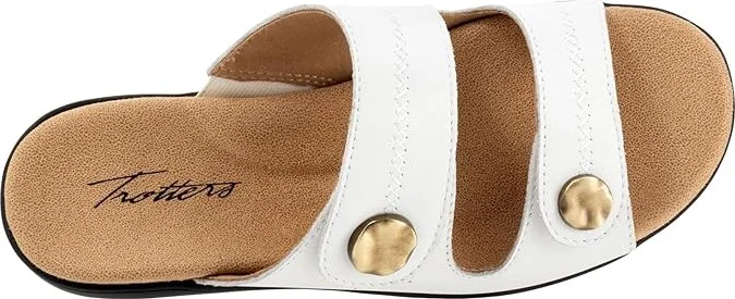 Trotters Ruthie Stitch Women's Sandals White : 8 W (D) - Image 2