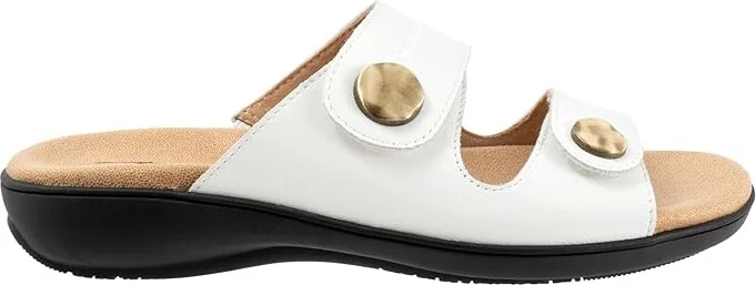 Trotters Ruthie Stitch Women's Sandals White : 8 W (D) - Image 6