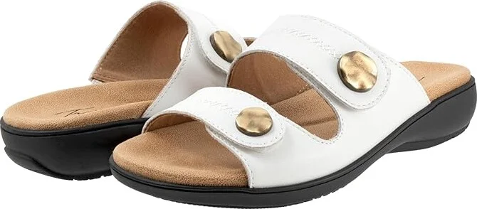 Trotters Ruthie Stitch Women's Sandals White : 8 W (D)