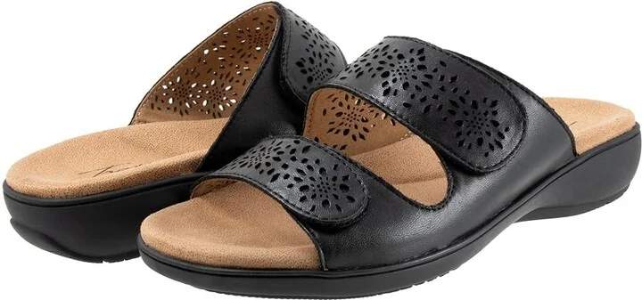 Trotters Ruthie Women's Shoes Black Leather : 10.5 M (B), Synthetic