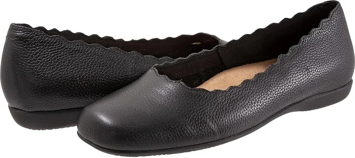 Trotters Sabine Women's Flat Shoes Black : 6 M (B), Leather