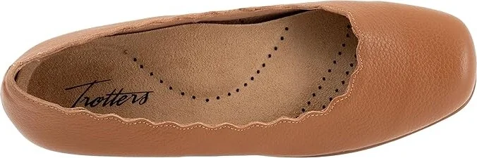 Trotters Sabine Women's Flat Shoes Luggage : 11 W (D), Leather - Image 2