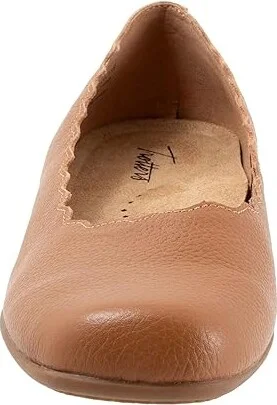 Trotters Sabine Women's Flat Shoes Luggage : 11 W (D), Leather - Image 5