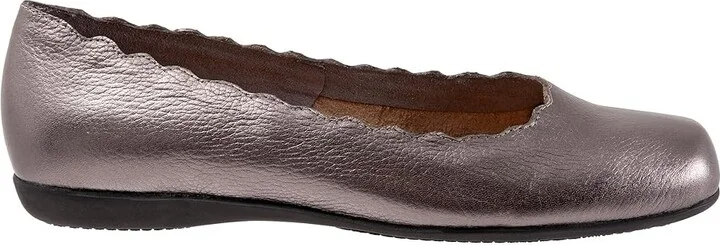 Trotters Sabine Women's Flat Shoes Pewter : 5 M (B), Leather - Image 7