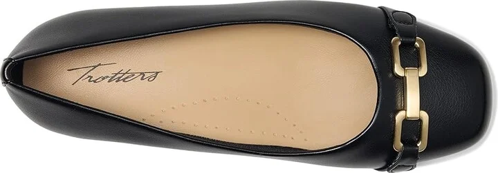 Trotters Sadie Women's Flat Shoes Black : 7.5 M (B), Leather - Image 2