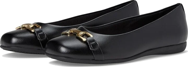 Trotters Sadie Women's Flat Shoes Black : 7.5 M (B), Leather