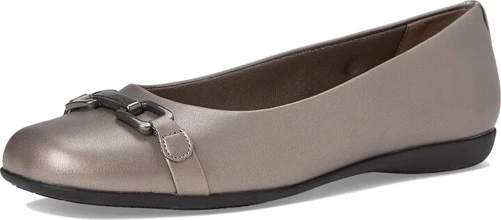 Trotters Sadie Women's Flat Shoes Pewter : 6.5 W (D), Leather - Image 5