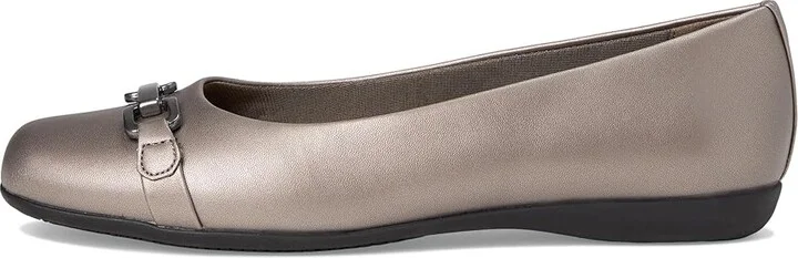 Trotters Sadie Women's Flat Shoes Pewter : 6.5 W (D), Leather - Image 6