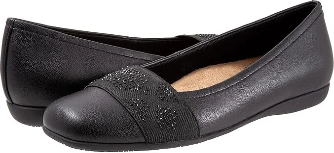 Trotters Samantha Women's Slip on Shoes Black Gem : 5 M (B)