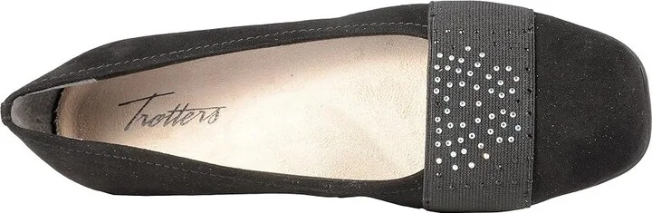 Trotters Samantha Women's Slip on Shoes Black Microfiber/Elastic : 7 N (AA), Suede - Image 3